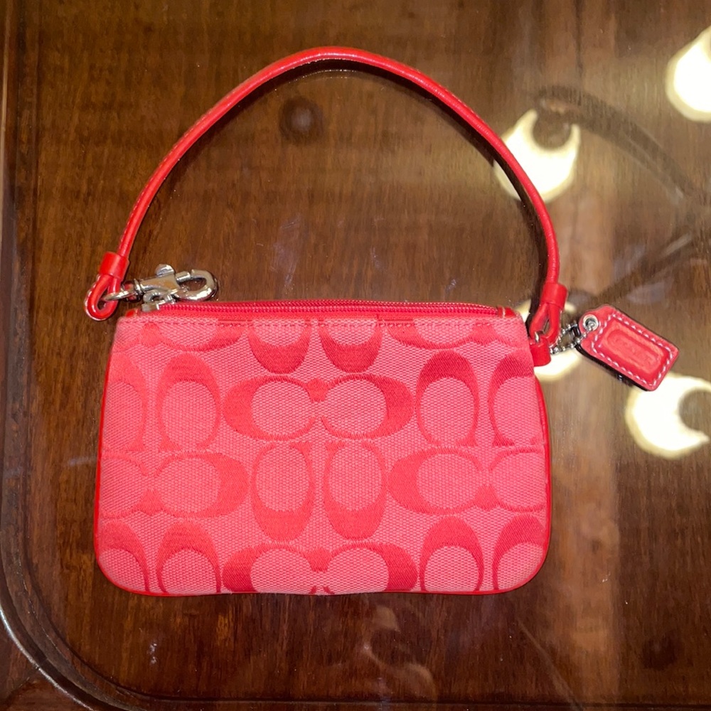 Coach Canvas Wristlet